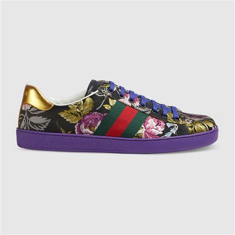 tenis gucci con flores|Gucci ace floral print sneakers.